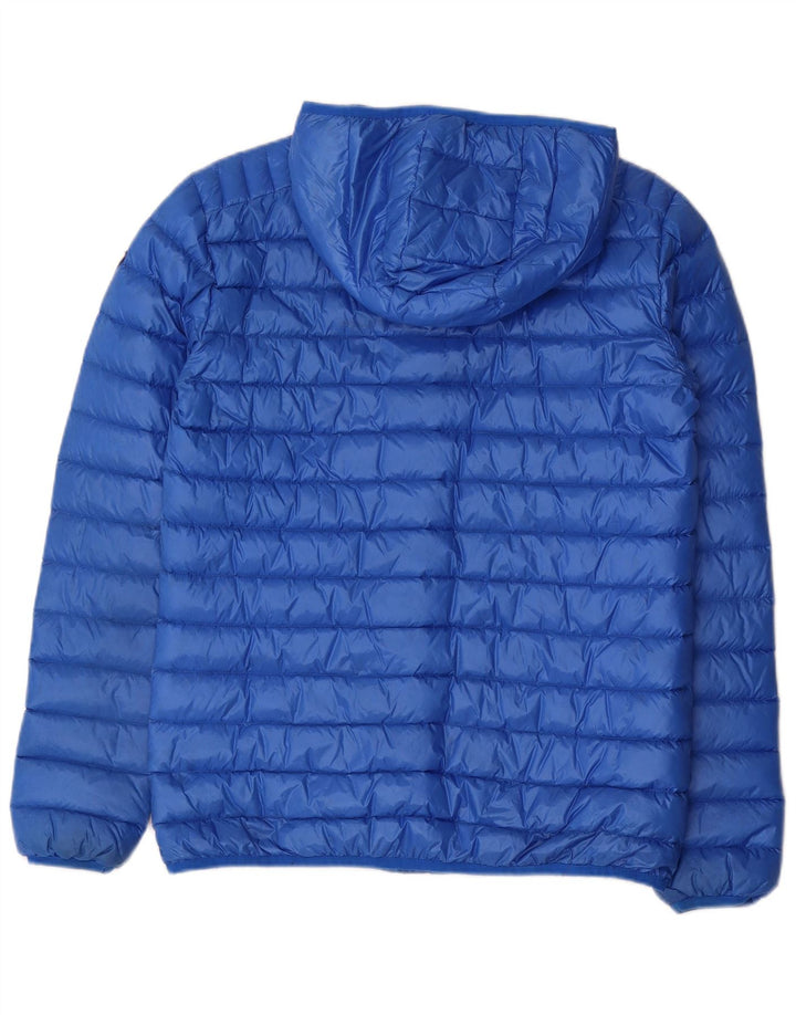 GUESS Boys Hooded Jacket 15-16 Years Blue Polyamide