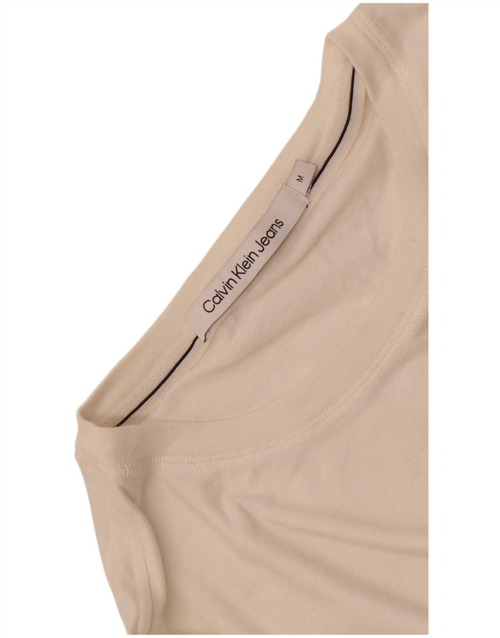 Ανδρικό γραφικό μπλουζάκι Calvin Klein Jeans Top Medium Off White