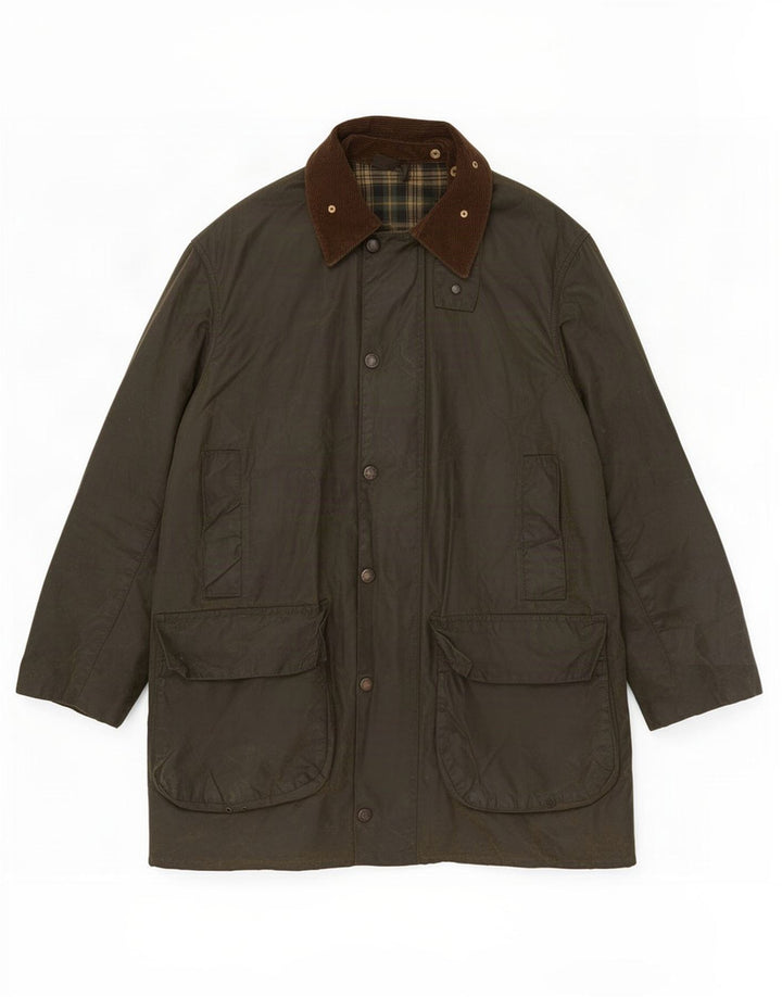 Barbour Ανδρικό κερωμένο βαμβακερό μπουφάν UK 40 Large Khaki