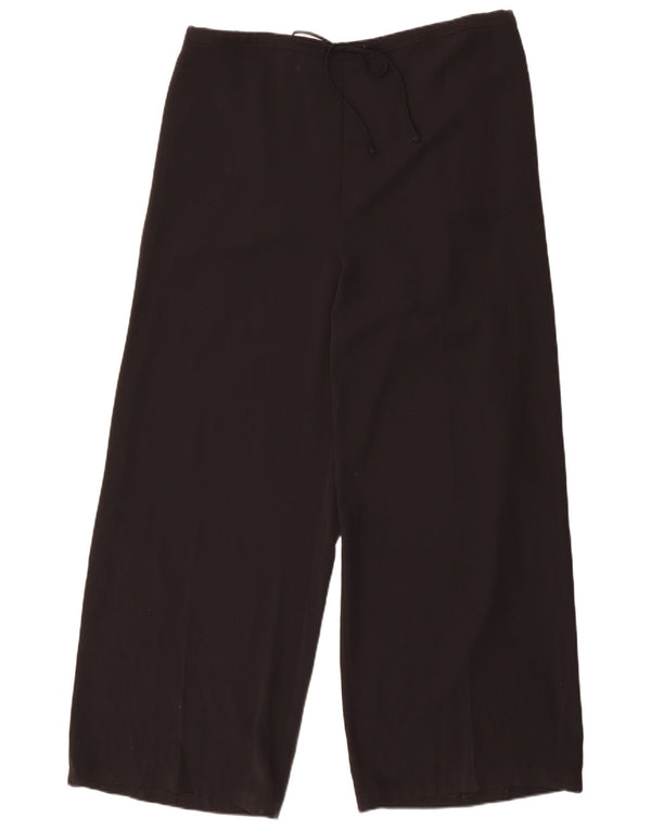 Marks & Spencer Γυναικείο φαρδύ παντελόνι UK 20 2XL W42 L30 μαύρο πολυεστέρα