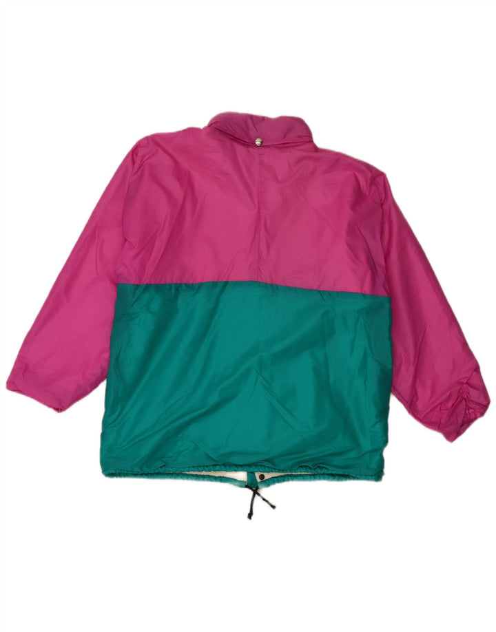Vintage ανδρικό μπουφάν βροχής UK 38 Medium Pink Colourblock Polyester