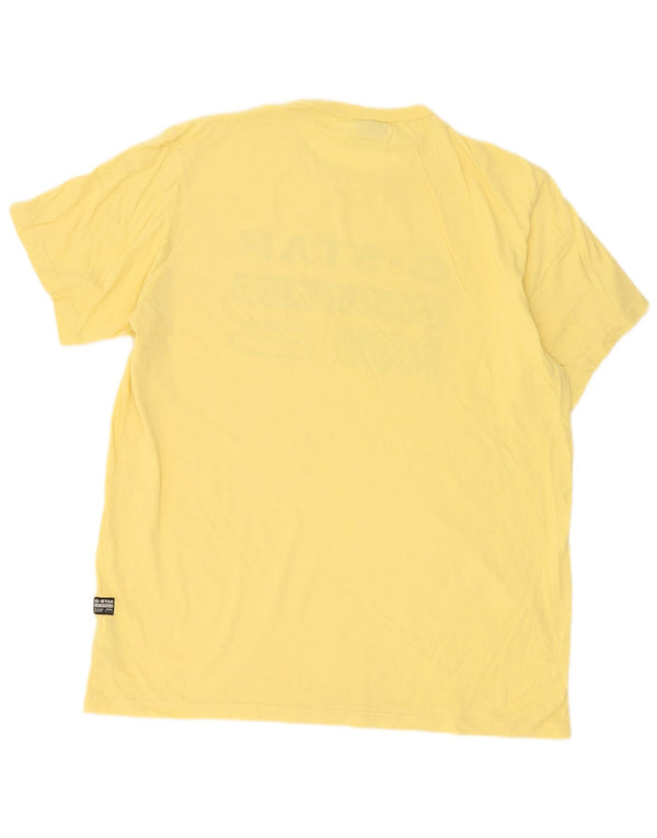 Ανδρικό γραφικό T-Shirt G-Star Top XL Κίτρινο βαμβακερό