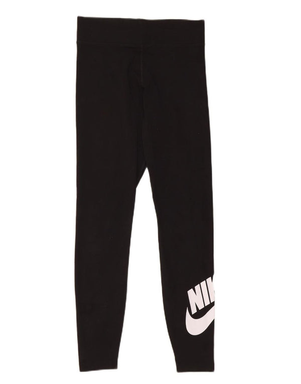 Γυναικεία γραφικά κολάν NIKE UK 8 Small Black Cotton