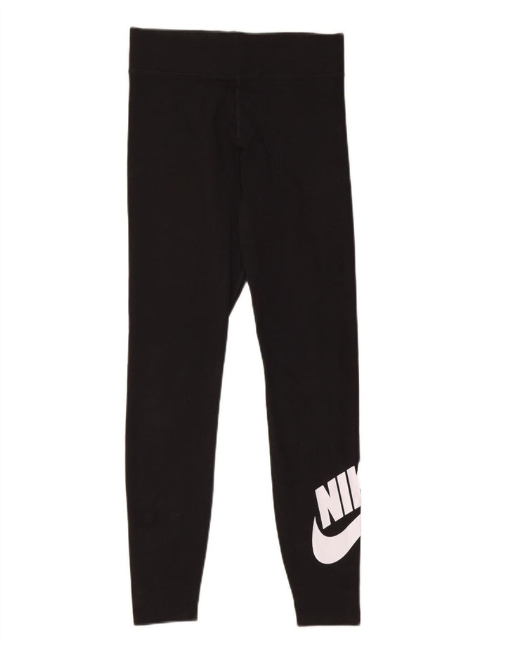 Γυναικεία γραφικά κολάν NIKE UK 8 Small Black Cotton