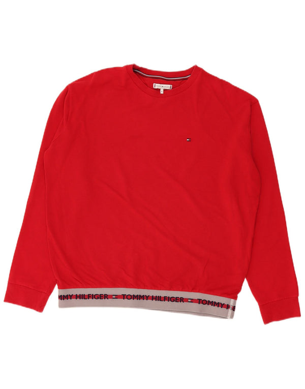 Γραφικό ανδρικό φούτερ Tommy Hilfiger Jumper XL Κόκκινο βαμβακερό