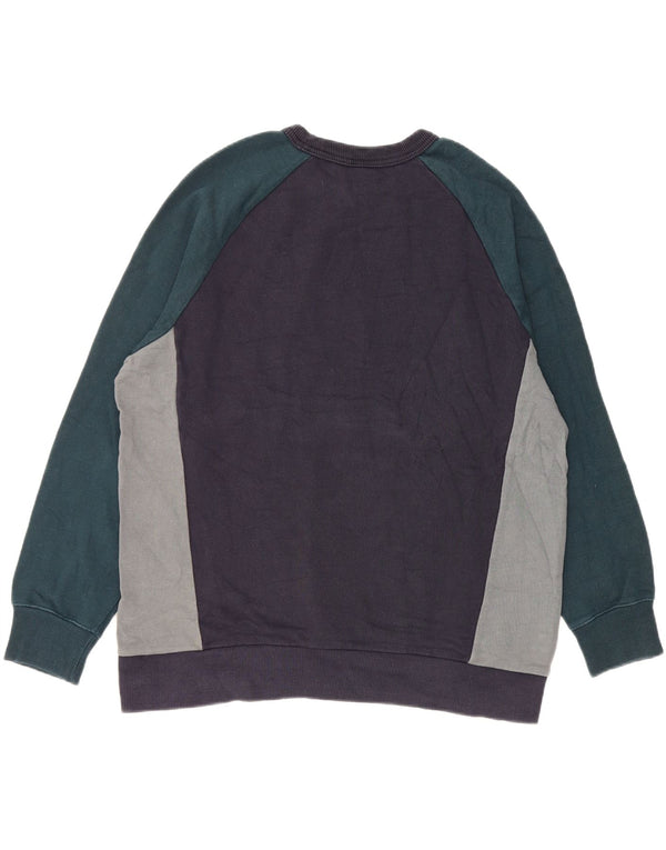 Ανδρικό φούτερ Zara Jumper XL Navy Blue Colourblock Βαμβακερό