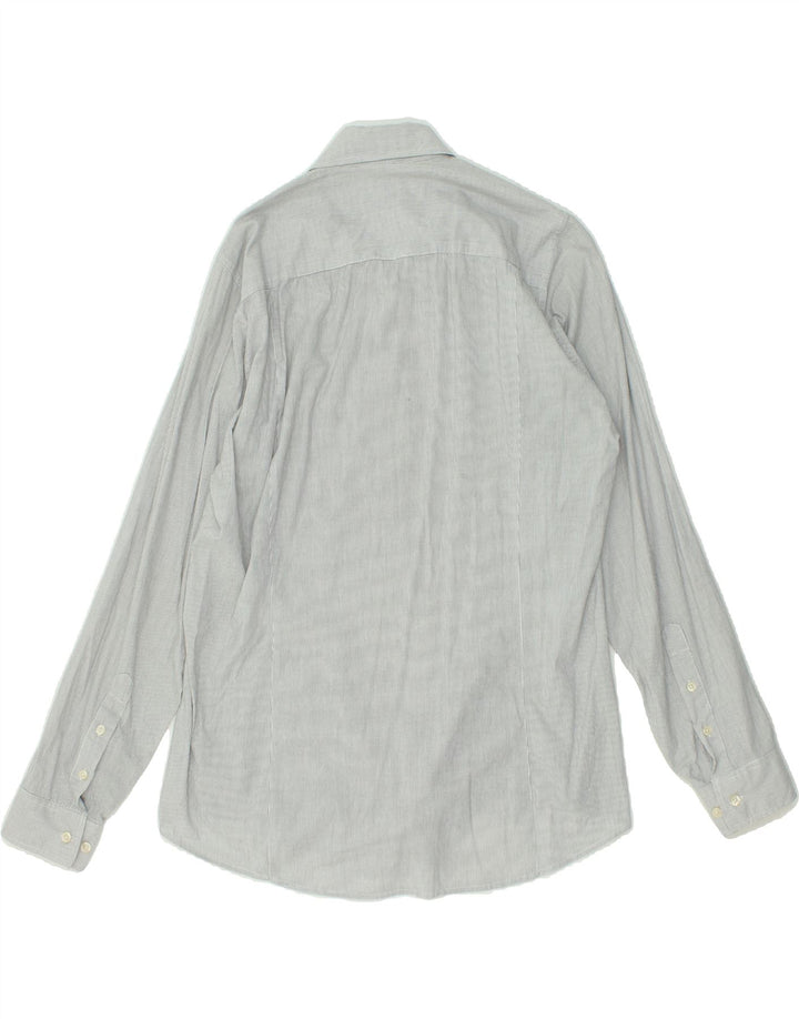 CALVIN KLEIN JEANS Mens Shirt Large Grey Pinstripe Vintage Calvin Klein Jeans and Second-Hand Calvin Klein Jeans from Messina Hembry 
