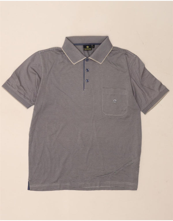 Ανδρικό μπλουζάκι πόλο Navigare Large Blue Pinstripe Cotton Nautical