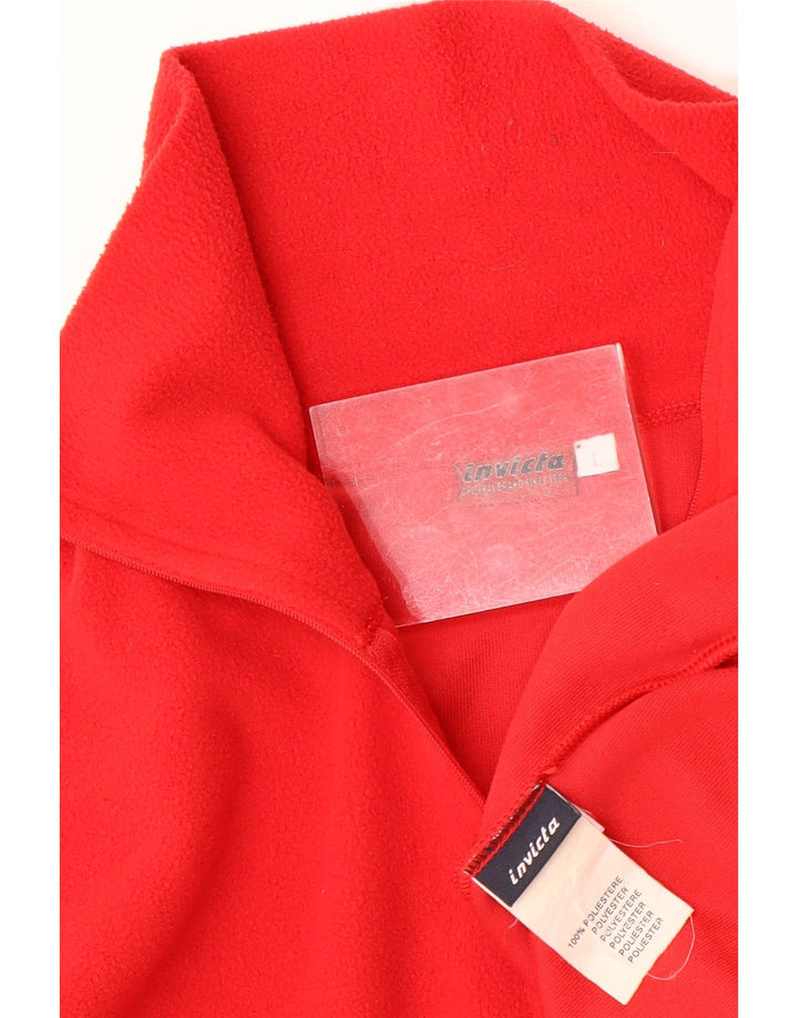 INVICTA Ανδρικό φερμουάρ Fleece Jumper Μεγάλο Κόκκινο Πολυεστέρας