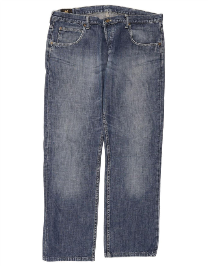 Lee Mens Freeburn Straight Jeans W40 L32 Μπλε βαμβακερό