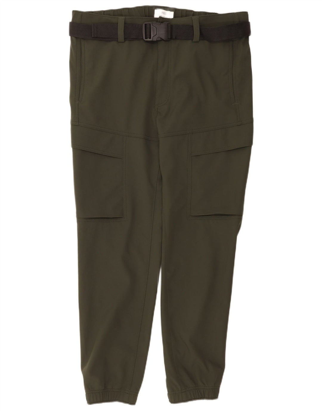 Marks & Spencer Ανδρικό ίσιο παντελόνι Cargo W36 L31 Khaki Polyester