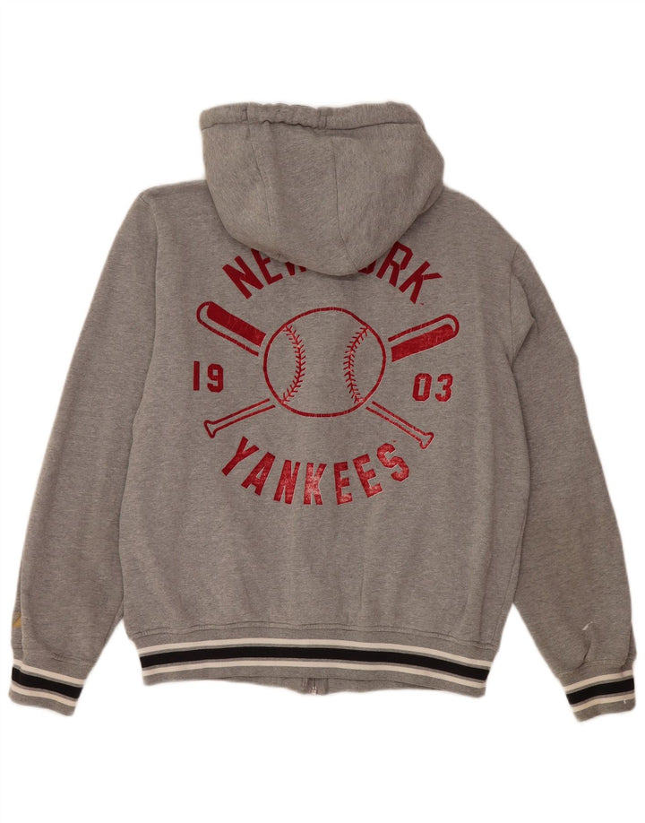 MAJESTIC Γυναικείο πουλόβερ New York Yankees Zip Hoodie UK 14 Medium Grey