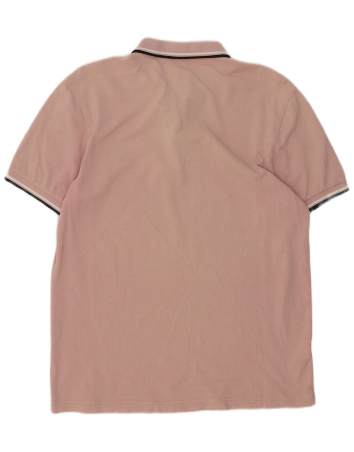 Fred Perry Ανδρικό πουκάμισο Polo μεγάλο ροζ βαμβακερό ριγέ