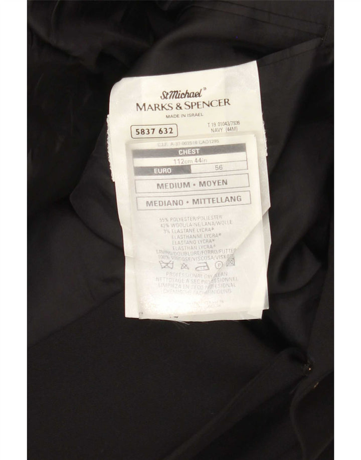 Marks & Spencer Ανδρικό μπουφάν σακάκι με 2 κουμπιά UK 44 XL Navy Blue Polyester