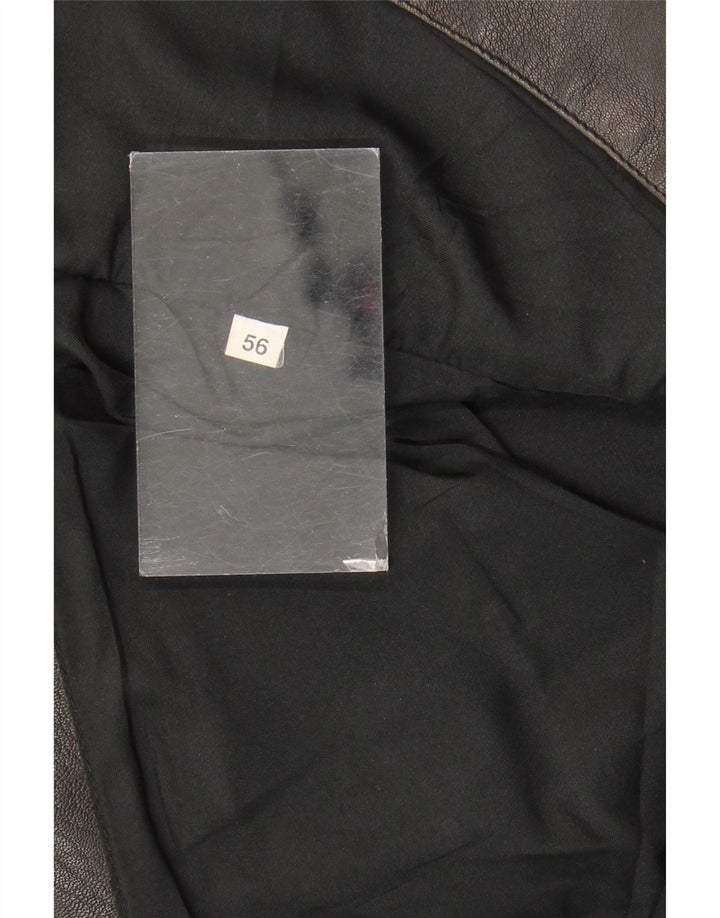 VINTAGE Ανδρικό Δερμάτινο Γιλέκο IT 56 XL Καφέ
