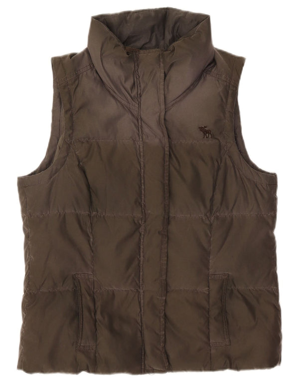 Abercrombie & Fitch Γυναικείο Gilet UK 14 Large Khaki Polyester