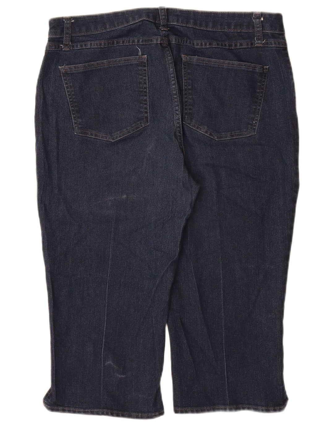 LEE Womens Riders Ψηλόμεσο Capri Jeans US 14 Large W34 L19 Navy Blue