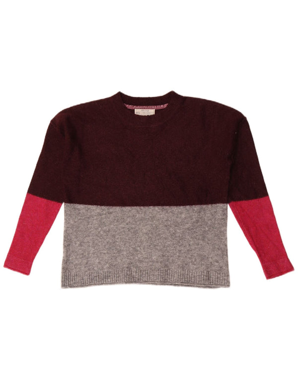 White Stuff Γυναικείο πουλόβερ με λαιμόκοψη Crop Crew UK 10 Small Burgundy