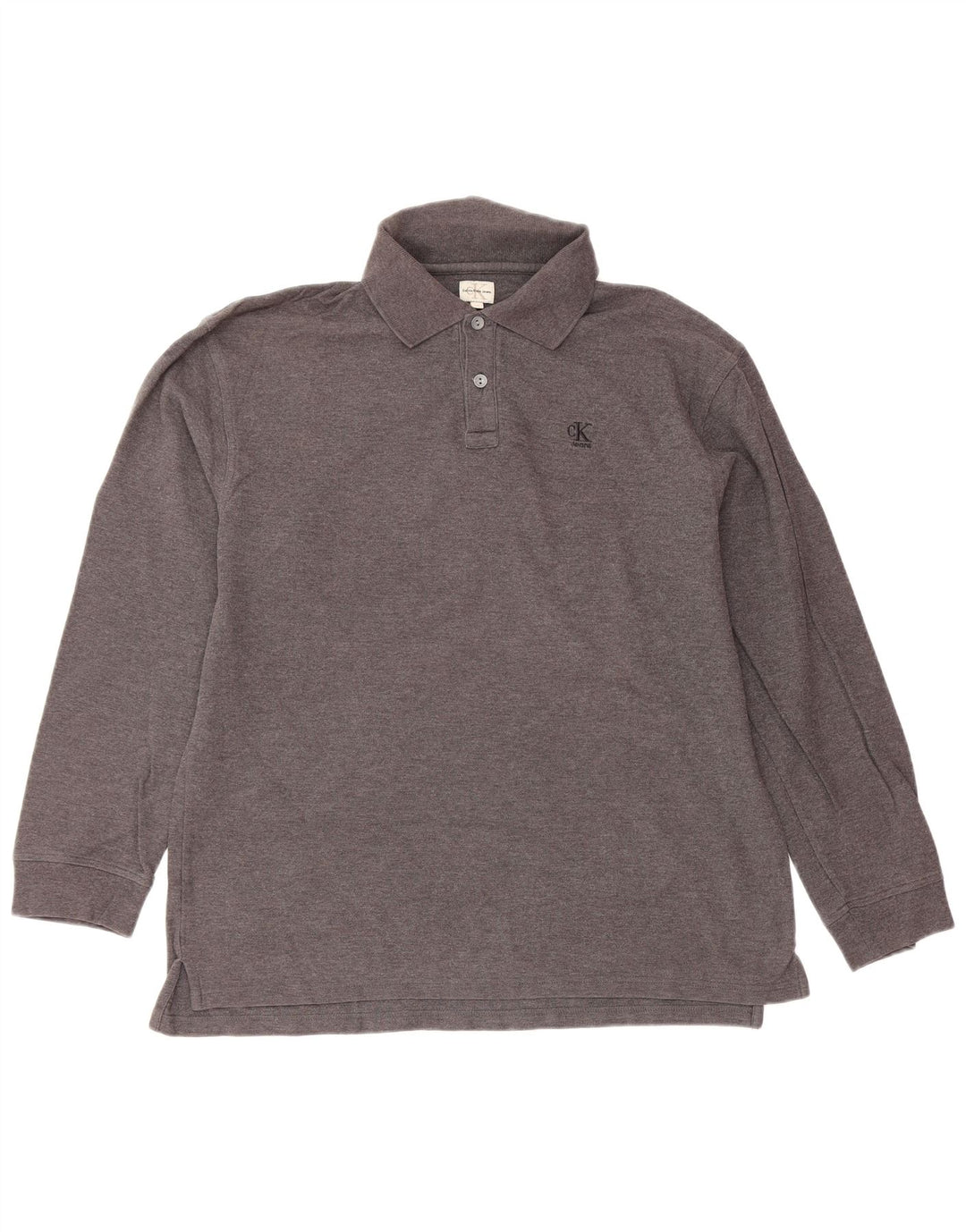 Μακρυμάνικο μπλουζάκι πόλο για αγόρι CALVIN KLEIN JEANS 15-16 ετών γκρι