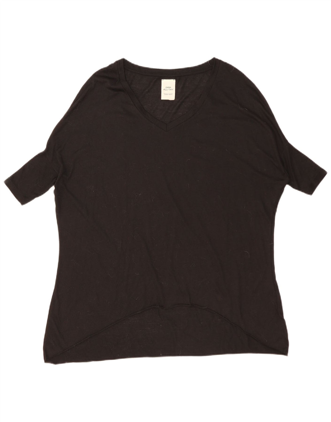 Zara Womens Oversized Tunic Top 10 Small Black