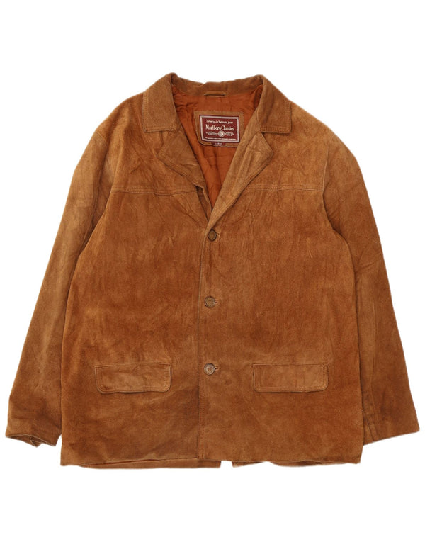 Ανδρικό Suede Jacket Marlboro Classics UK 40 Large Brown Δερμάτινο