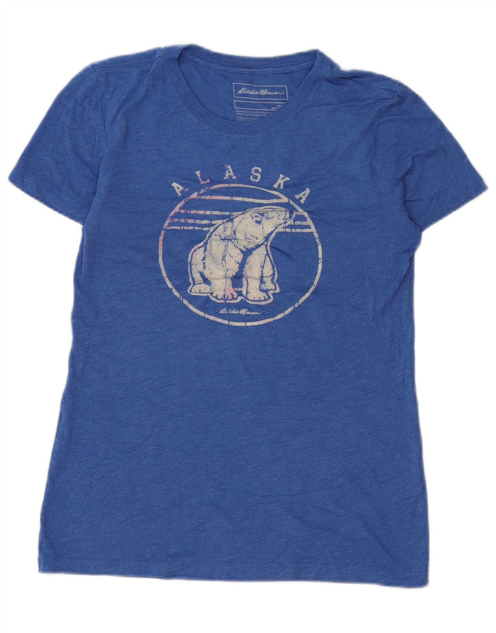 Eddie Bauer Γυναικείο γραφικό μπλουζάκι Alaska Top 10 Small Blue Polyester