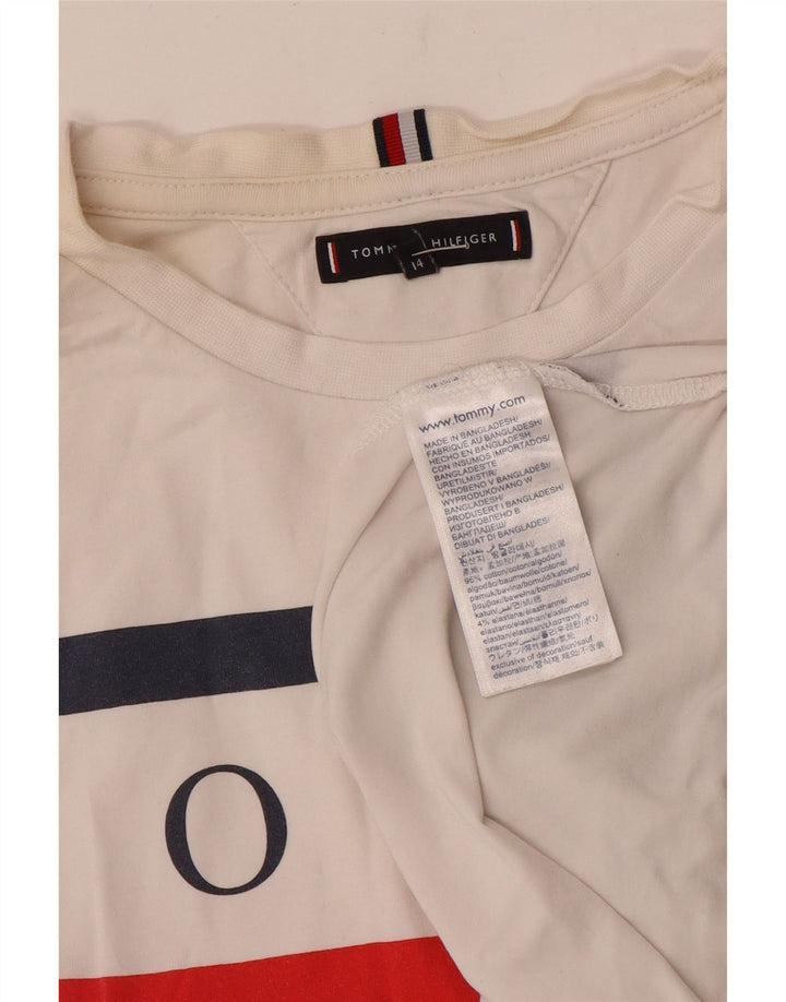 Tommy Hilfiger Boys Graphic T-Shirt Top 13-14 Years Off White Βαμβακερό