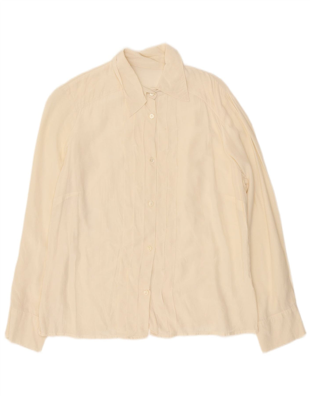 Vintage γυναικείο επίσημο πουκάμισο UK 16 Large Off White