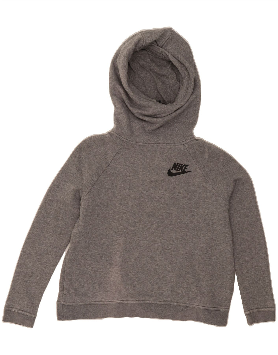 NIKE Womens Hoodie Jumper UK 14 Medium Grey Cotton Vintage Nike and Second-Hand Nike from Messina Hembry 