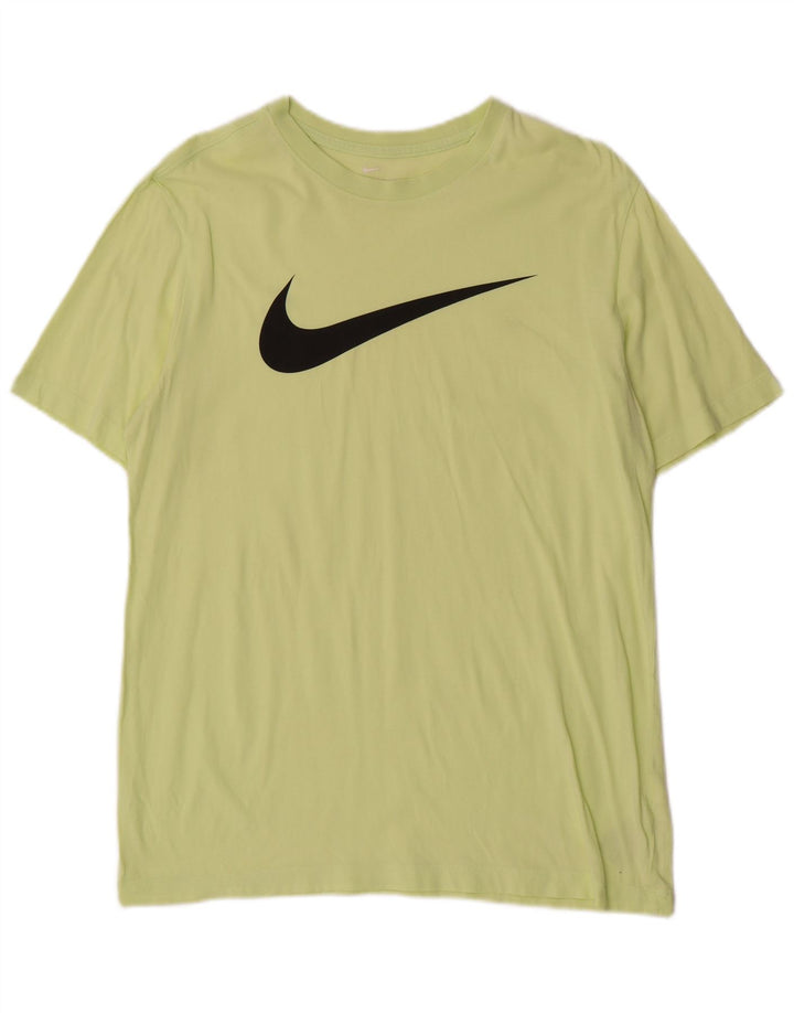 Ανδρικό γραφικό μπλουζάκι Nike, μεσαίο πράσινο βαμβακερό