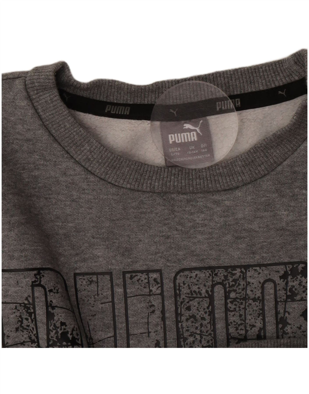 Γραφικό φούτερ Puma Boys Jumper 13-14 ετών Βαμβακερό σε γκρι φλύκταινες