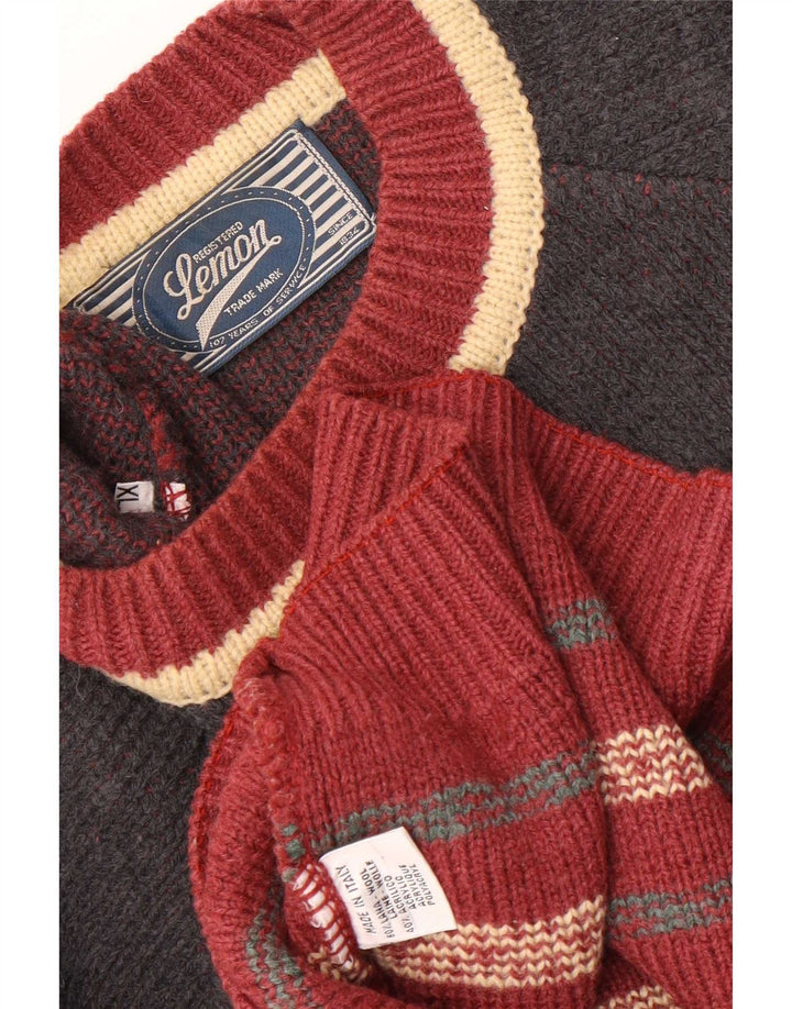 Ανδρικό πουλόβερ Lemon Crew Neck Jumper XL Πολύχρωμο Fair Isle Wool