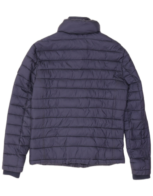Superdry Ανδρικό μπουφάν με επένδυση UK 36 Small Navy Blue Nylon
