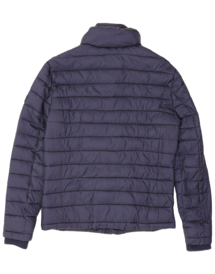 Superdry Ανδρικό μπουφάν με επένδυση UK 36 Small Navy Blue Nylon