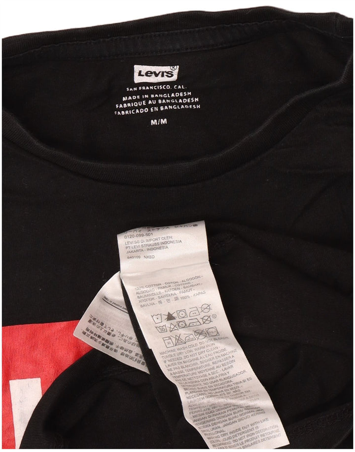 Ανδρικό γραφικό T-Shirt Levi's Top Μεσαίο μαύρο βαμβακερό
