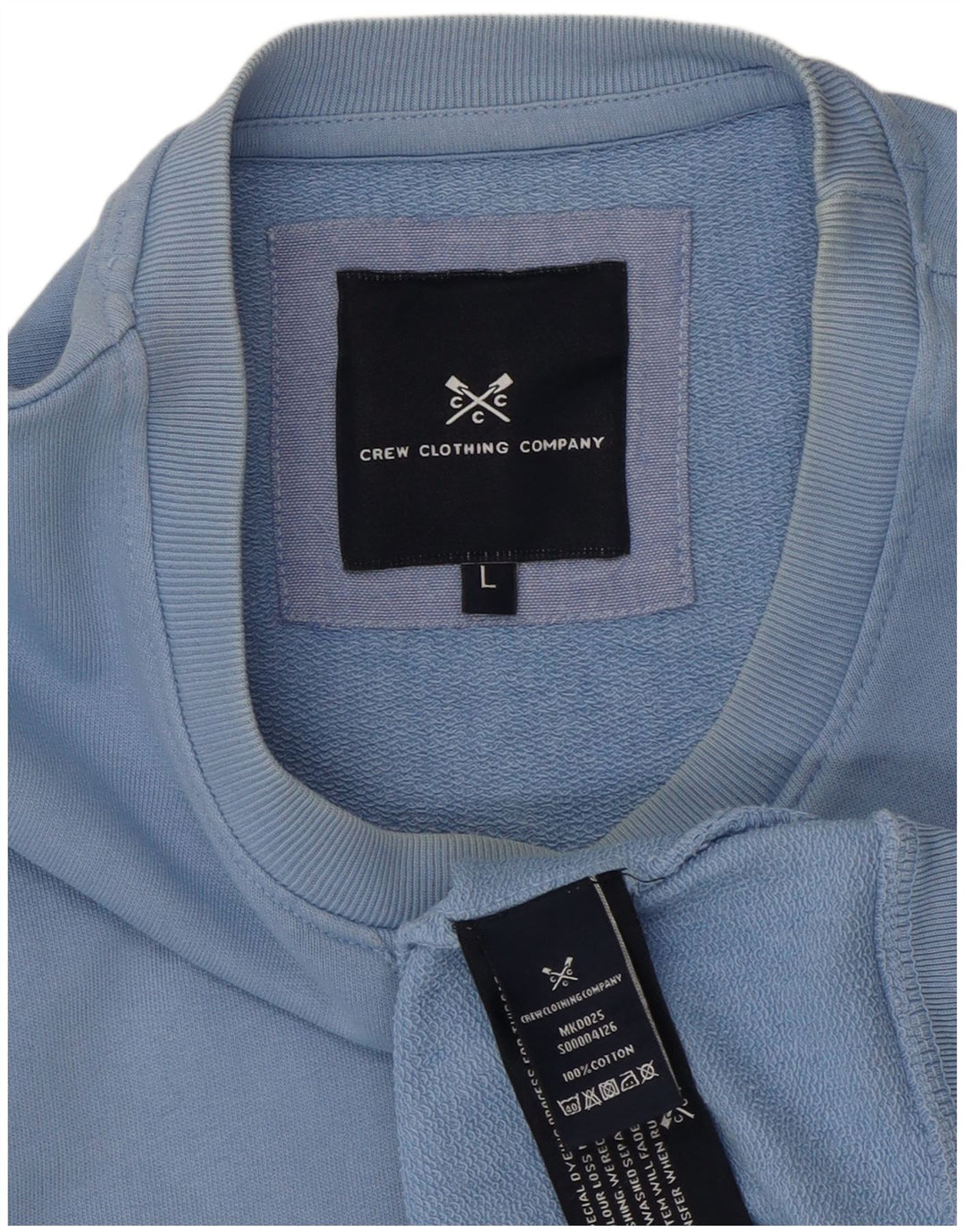 Ανδρικό φούτερ Crew Clothing Jumper μεγάλο μπλε βαμβακερό