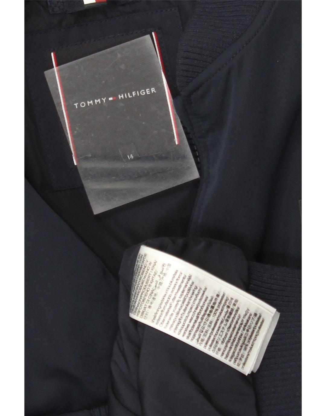 TOMMY HILFIGER Bomber Bomber Jacket 13-14 Years Navy Blue Polyester