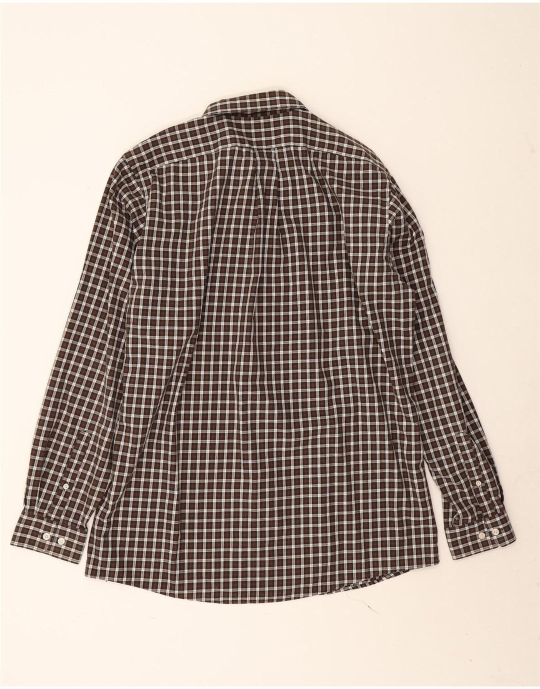 Eddie Bauer Ανδρικό ψηλό πουκάμισο Classic Fit μεγάλο καφέ βαμβακερό Gingham
