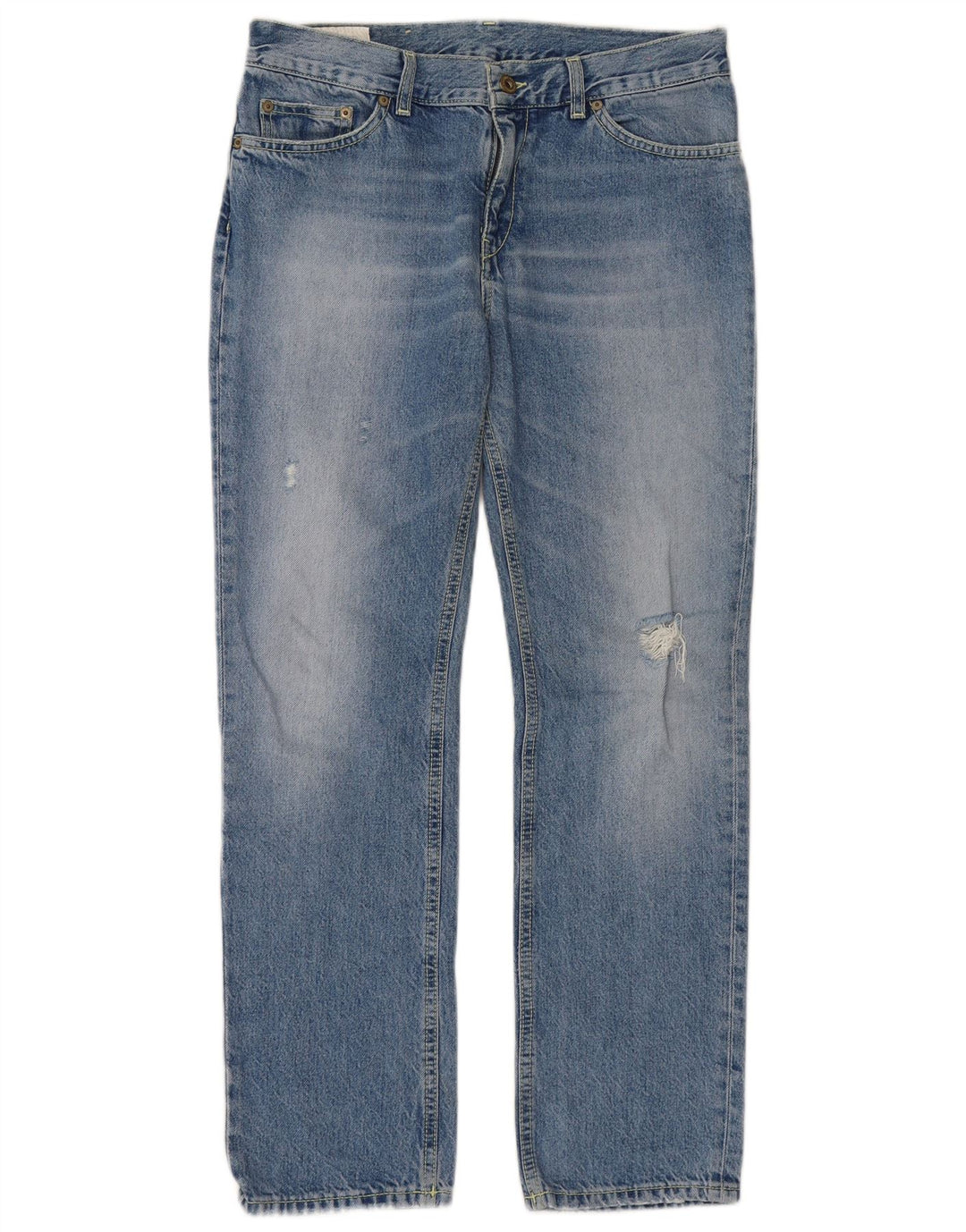 Dondup Γυναικείο Distressed Straight Jeans W27 L28 Μπλε βαμβακερό