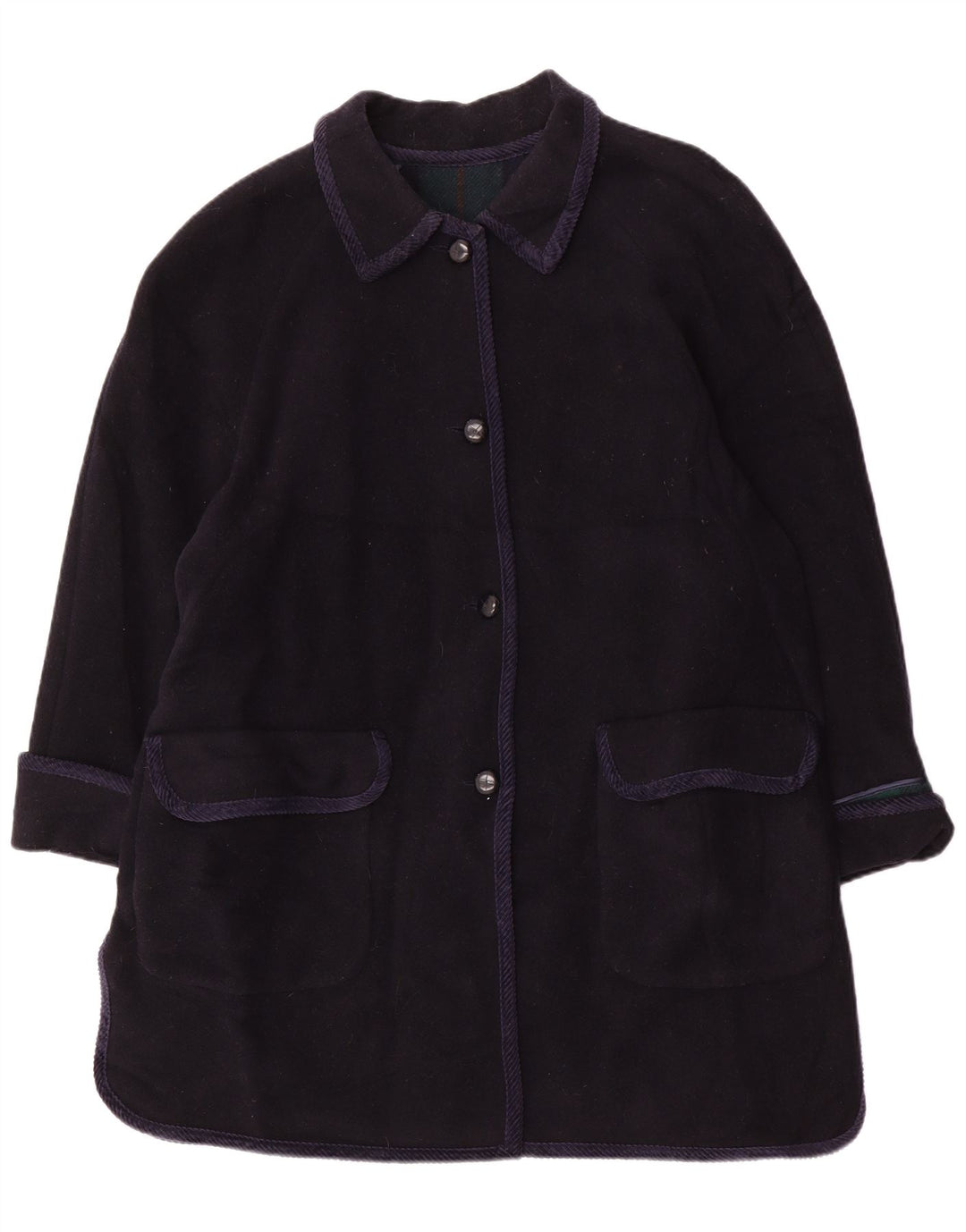 Vintage Γυναικείο Πανωφόρι UK 20 2XL Navy Blue Wool