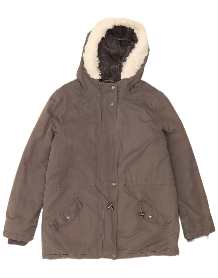 Γυναικείο Oasis Hooded Parka Jacket UK 14 Medium Grey Polyester