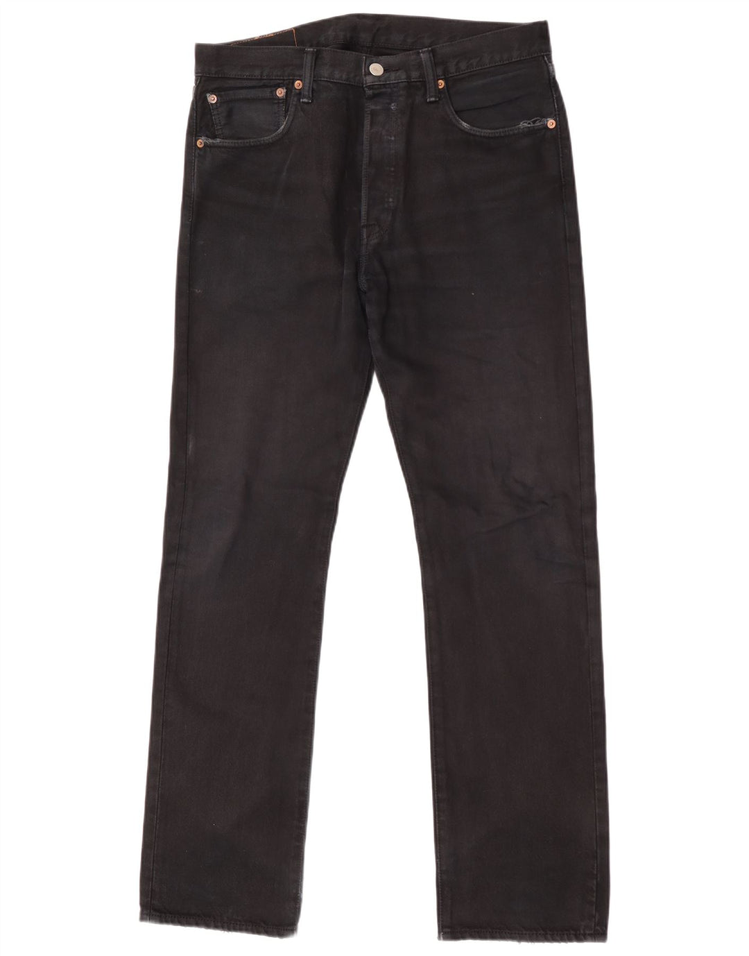 Levi's Mens 501 Straight Jeans W32 L32 Μαύρο βαμβακερό