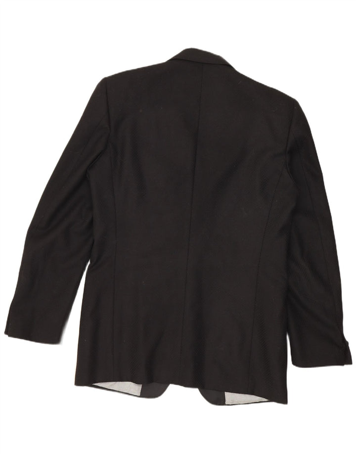 Vintage Ανδρικό Μπουφάν Blazer 1 Κουμπί IT 48 Μεσαίο Μαύρο Παρθένο Μαλλί