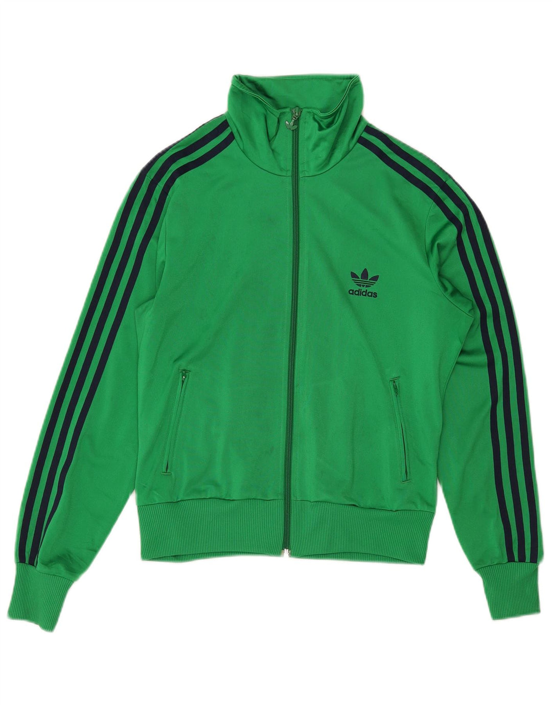 Adidas Womens Graphic Tracksuit Top Jacket EU 40 Medium Green Polyester