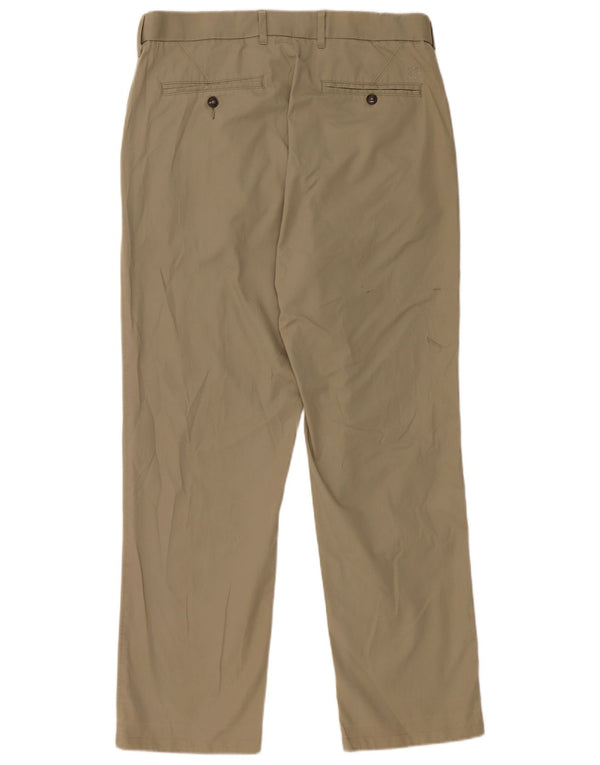 Marks & Spencer Ανδρικό παντελόνι Chino με κανονική εφαρμογή W32 L29 Χακί βαμβακερό