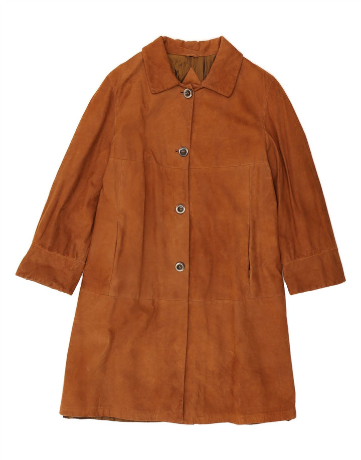 VINTAGE Womens Leather Coat IT 48 XL Brown Leather Vintage Vintage and Second-Hand Vintage from Messina Hembry 