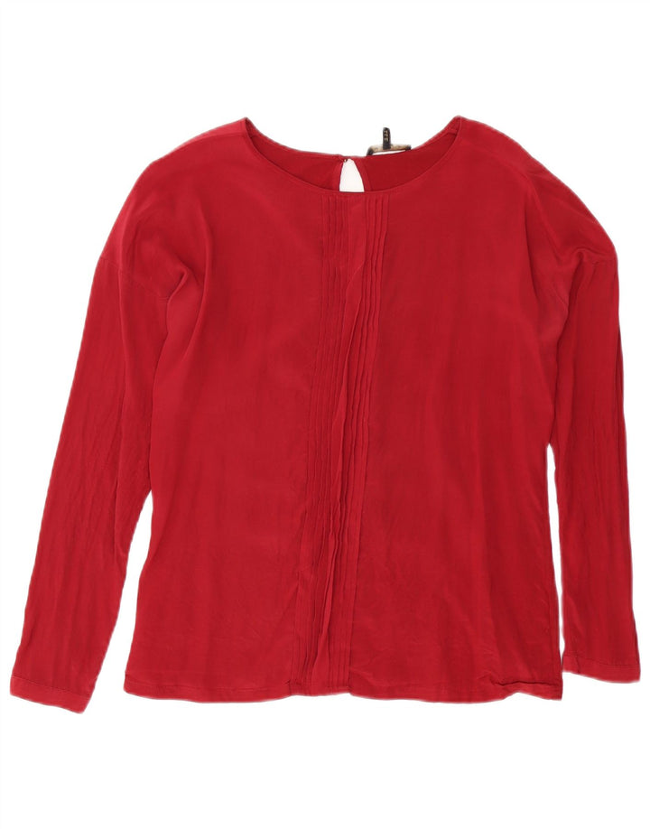 Massimo Dutti Γυναικεία Loose Fit Μπλούζα Top UK 10 Small Red