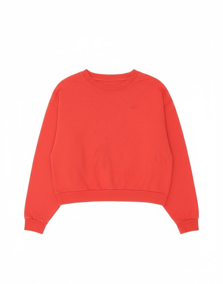 Γυναικεία φούτερ Levi's Crop Oversized Jumper UK 10 Small Red Cotton
