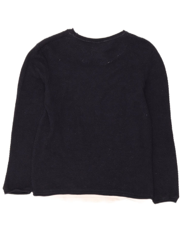 Ανδρικό πουλόβερ Zara Crew Neck Jumper Medium Navy Blue