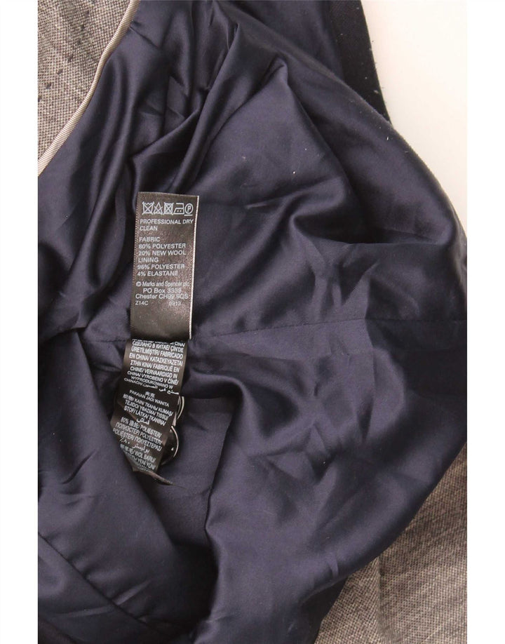 Marks & Spencer Γυναικείο μπουφάν 2 κουμπιών Blazer UK 12 Medium Grey